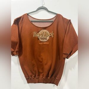 Vintage Hard Rock LAS VEGAS sweatshirt with embroidered orange logo (rare
